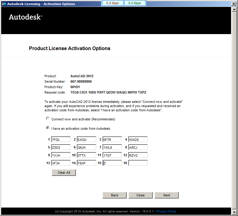 free autocad 2010 activation code